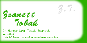 zsanett tobak business card